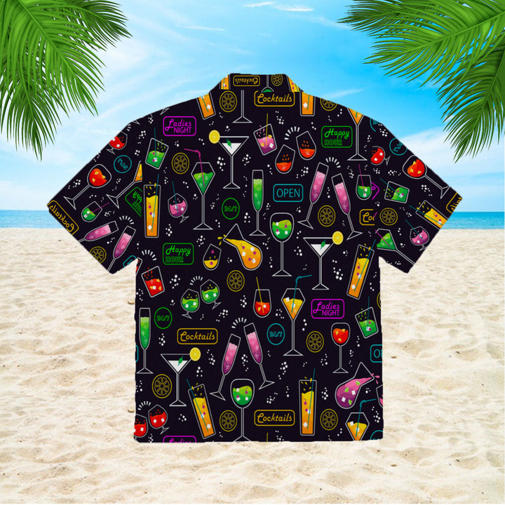 Vibrant Neon Cocktails Party Hawaiian Shirt | For Men & Women | HW417-BehighStyle