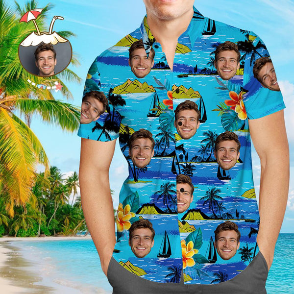 Vice City Beach Custom Photo Hawaiian Shirt | P311