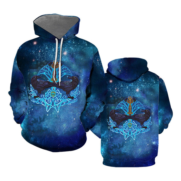 Viking Crow And Key Pullover All Over Print | For Men And Women | HT1976