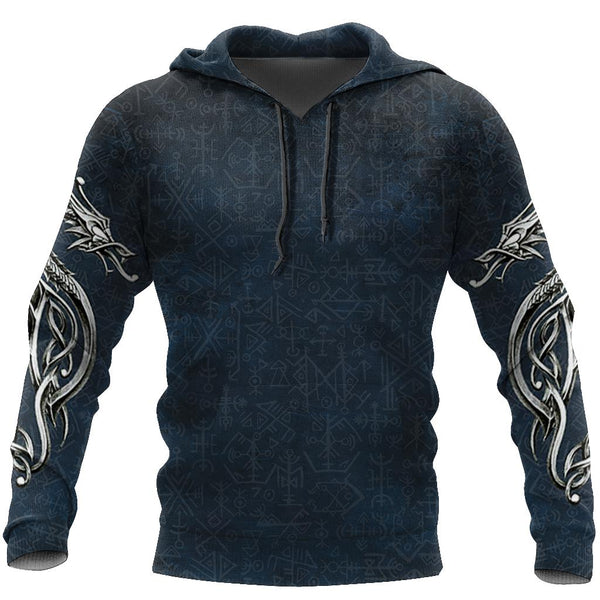 Viking Dragon Hoodies Tattoos 3D All Over Print | Adult | HP3030