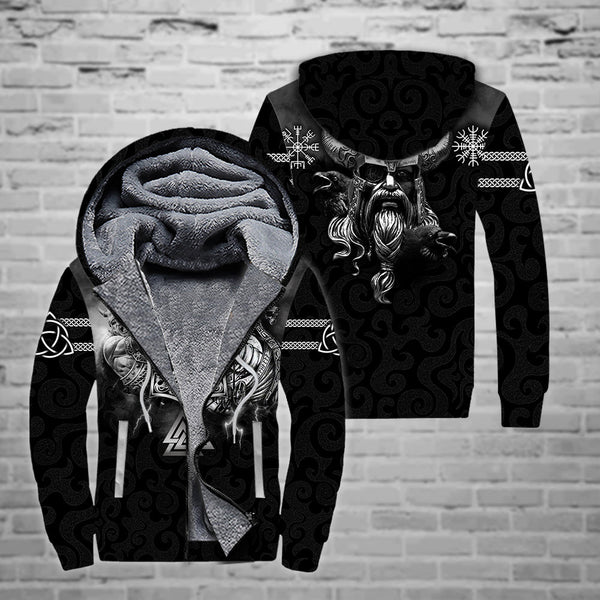 Viking Hammer Fleece Zip Hoodie All Over Print | FZ280