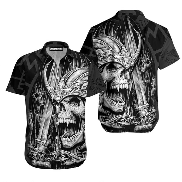 Viking Skull Aloha Hawaiian Shirts For Men & For Women | WT7440