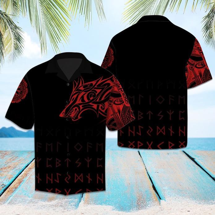 Viking Wolf Hawaiian Shirt | For Men & Women | HW1238-BehighStyle