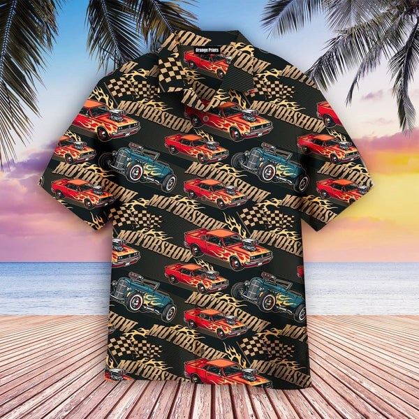 Vintage Car Racing Motorshow Aloha Hawaiian Shirt | For Men & Women | HW1140-BehighStyle
