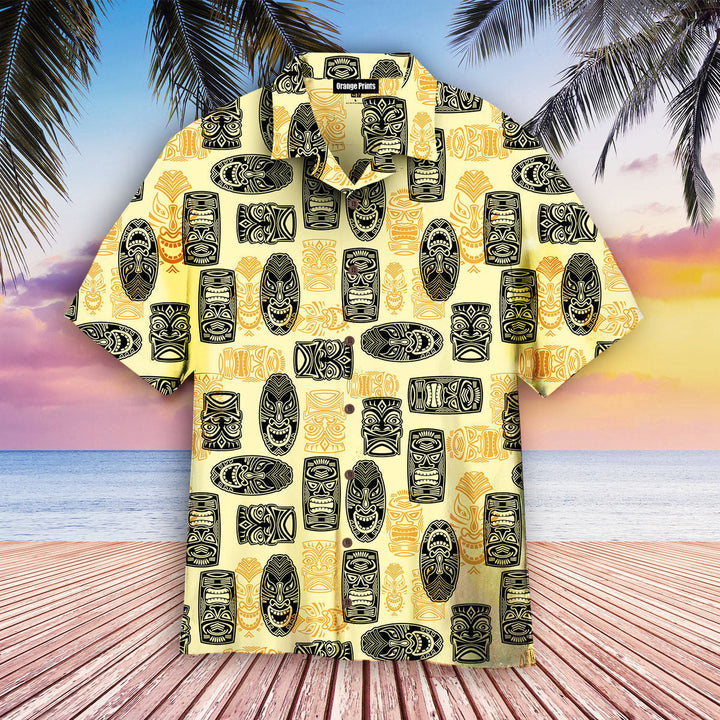 Vintage Tiki Mask Aloha Hawaiian Shirt | For Men & Women | HW1051-BehighStyle