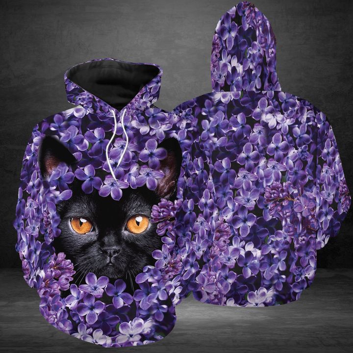 Violet Black Cat 3D All Over Print | For Men & Women | Adult | HP1706-BehighStyle