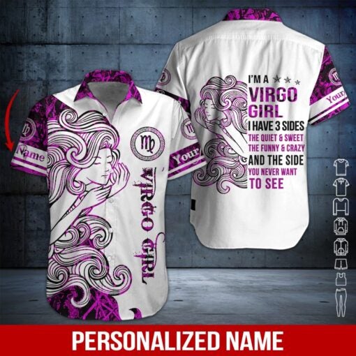 Virgo Girl Custom Name Hawaiian Shirt | For Men & Women | HN603-BehighStyle