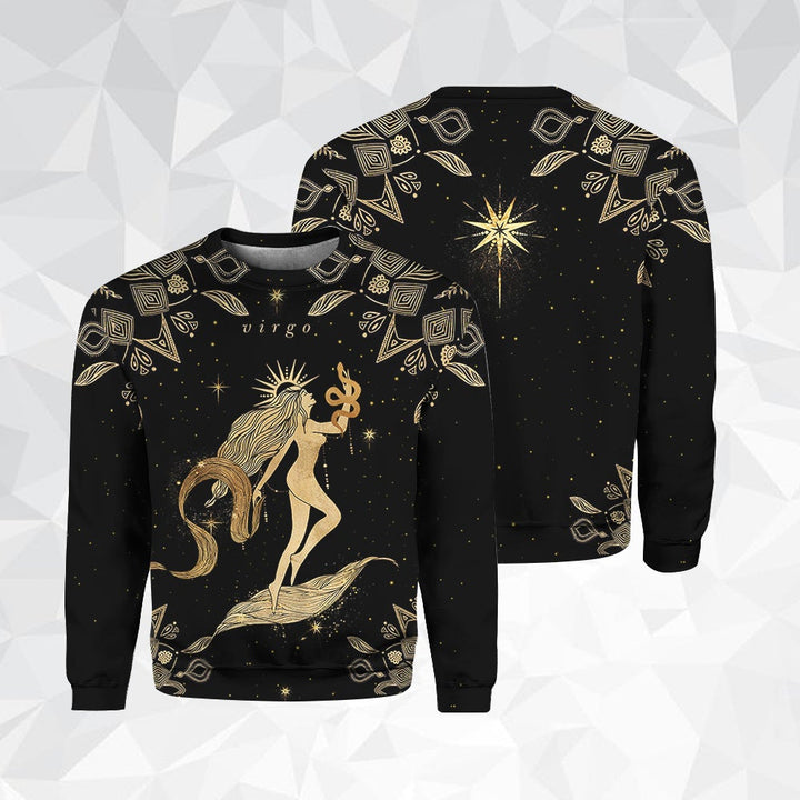 Virgo Golden Zodiac 3D All Over Print | For Men & Women | Adult | HP874-BehighStyle