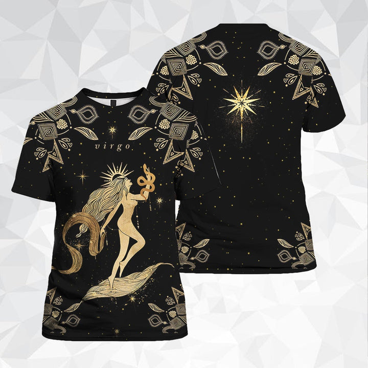 Virgo Golden Zodiac 3D All Over Print | For Men & Women | Adult | HP874-BehighStyle