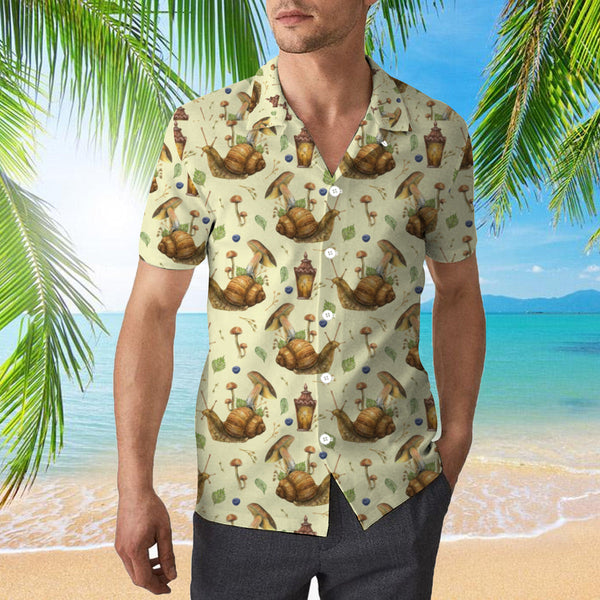 Watercolor Fairytale Snail Hawaiian Shirt | For Men & Women | HW1983-BehighStyle