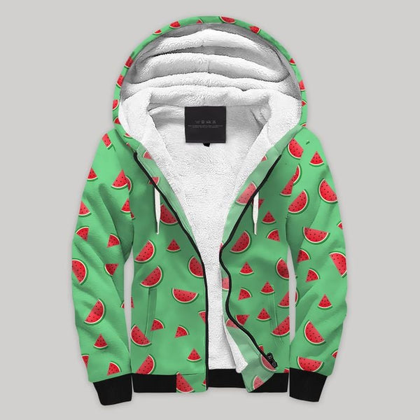 Watermelon Blanket Fleece Zip Hoodie All Over Print | FZ956