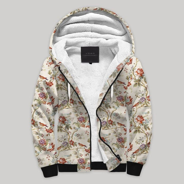 Waverly Charleston Chirp Fleece Zip Hoodie All Over Print | FZ1072