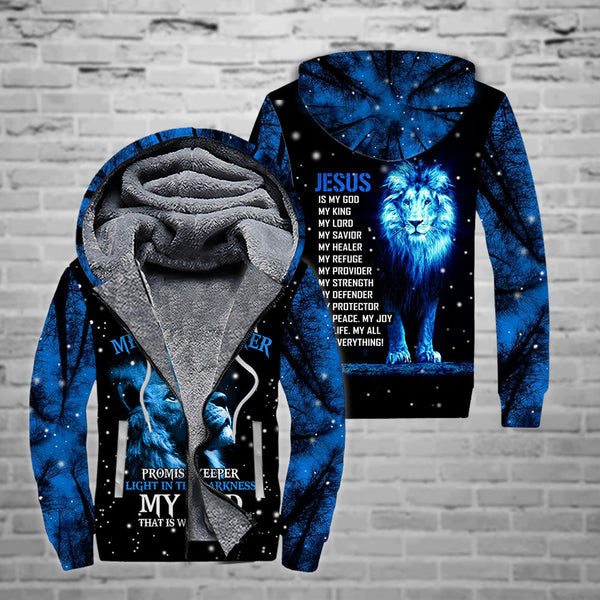 Way Maker Miracle Worker Fleece Zip Hoodie All Over Print | FZ287