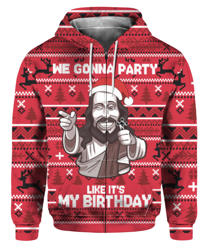 We Gonna Party Like Its My Birthday Jesus 3D All Over Print | For Men & Women | Adult | HP896-BehighStyle