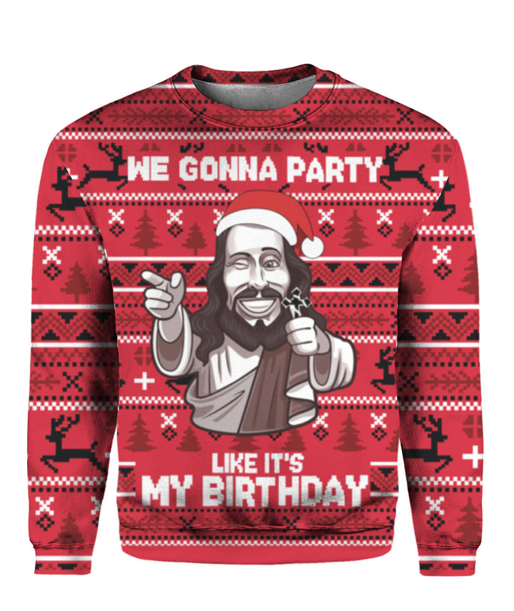 We Gonna Party Like Its My Birthday Jesus 3D All Over Print | For Men & Women | Adult | HP896-BehighStyle