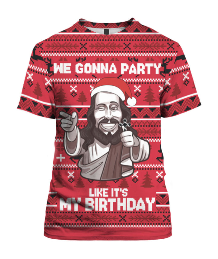 We Gonna Party Like Its My Birthday Jesus 3D All Over Print | For Men & Women | Adult | HP896-BehighStyle