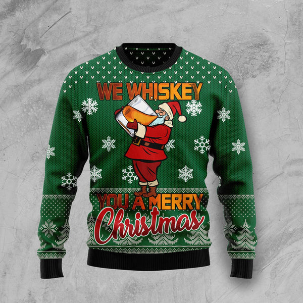 We Whiskey You A Merry Christmas Ugly Christmas Sweater | Adult | US1973