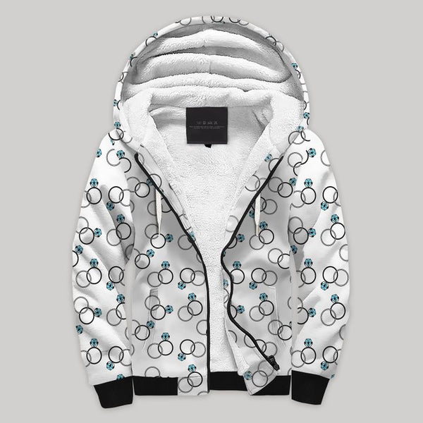 Wedding Ring Fleece Zip Hoodie All Over Print | FZ776