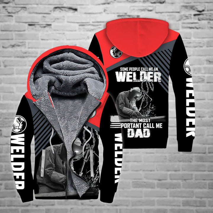 Welder Father's Day Gift Fleece Zip Hoodie All Over Print | For Men & Women | FZ179-BehighStyle