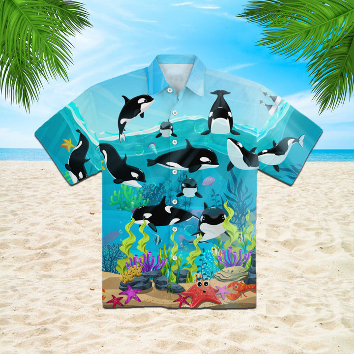 Whale Love Ocean Love Sky Hawaiian Shirt | For Men & Women | HW1039-BehighStyle