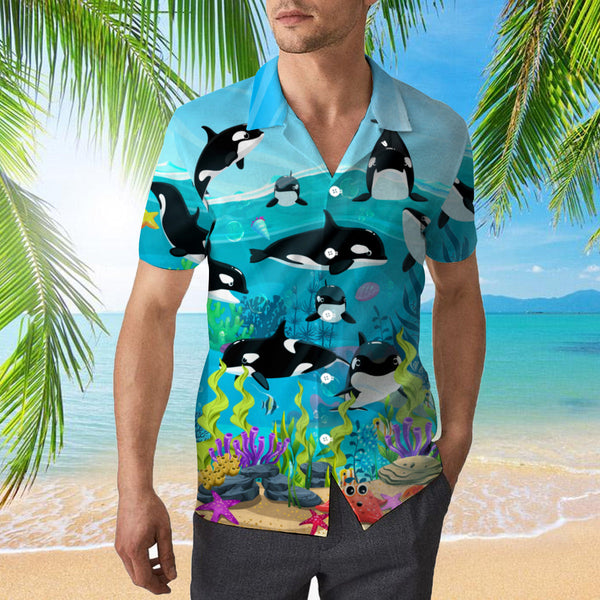 Whale Love Ocean Love Sky Hawaiian Shirt | For Men & Women | HW1039-BehighStyle