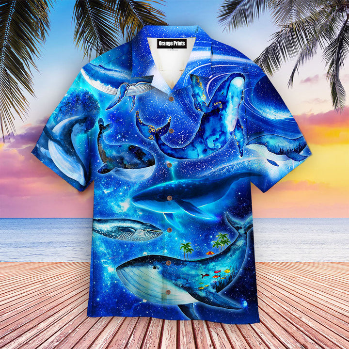 Whales Dancing In The Melody Of The Blue Sea Neon Hawaiian Shirt | For Men & Women | HW1984-BehighStyle