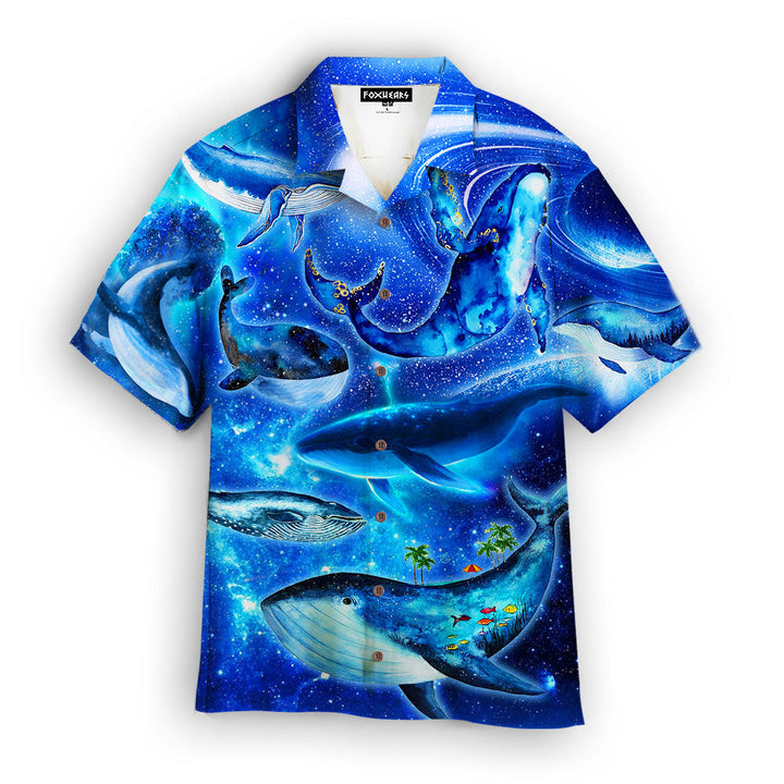 Whales Dancing In The Melody Of The Blue Sea Neon Hawaiian Shirt | For Men & Women | HW1984-BehighStyle