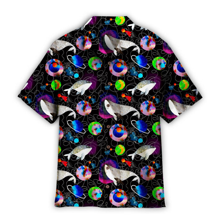 Whales Planets Stars Colorful Hawaiian Shirt | For Men & Women | HW1986-BehighStyle