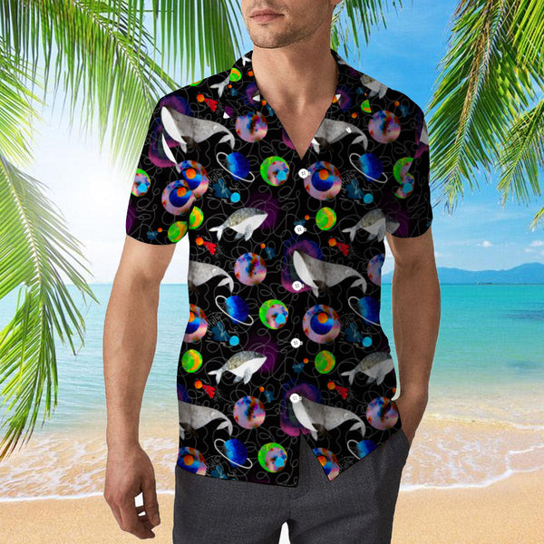 Whales Planets Stars Colorful Hawaiian Shirt | For Men & Women | HW1986-BehighStyle