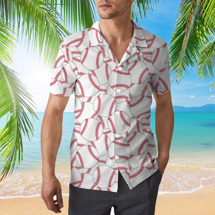 White Tennis Ball Pattern Hawaiian Shirt | For Men & Women | HW423-BehighStyle