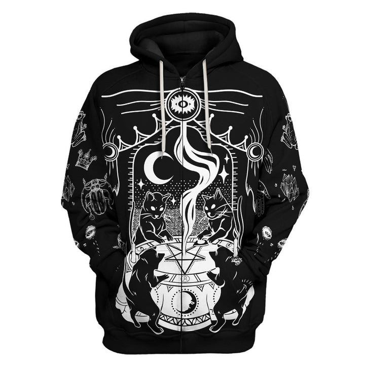 Wicca Witchcraft Gothic Cats 3D All Over Print | For Men & Women | Adult | HT7557-BehighStyle