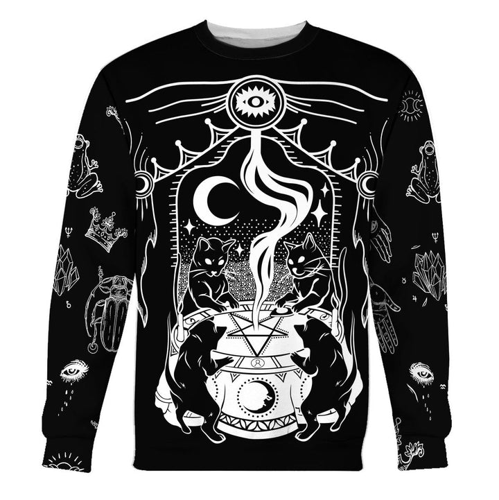 Wicca Witchcraft Gothic Cats 3D All Over Print | For Men & Women | Adult | HT7557-BehighStyle