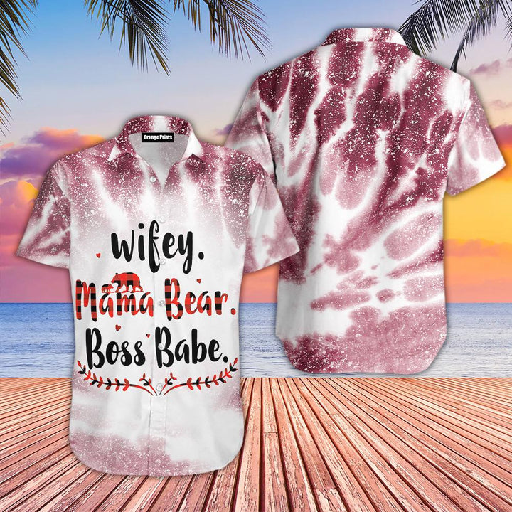 Wifey Mama Bear Boss Babe Hawaiian Shirt | For Men & Women | HW2524-BehighStyle