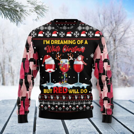 Wine Red Christmas Ugly Christmas Sweater | Adult | US1708