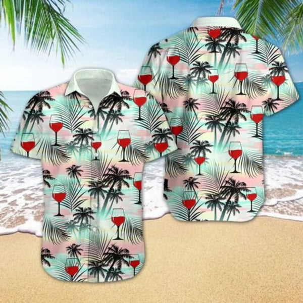 Wine Tropical Coconut Hawaiian Shirt | HW3037