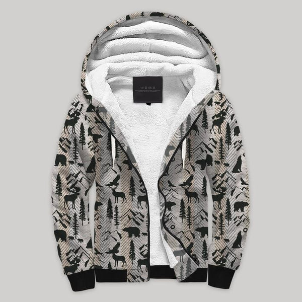 Winter Forest Blanket Fleece Zip Hoodie All Over Print | FZ1079