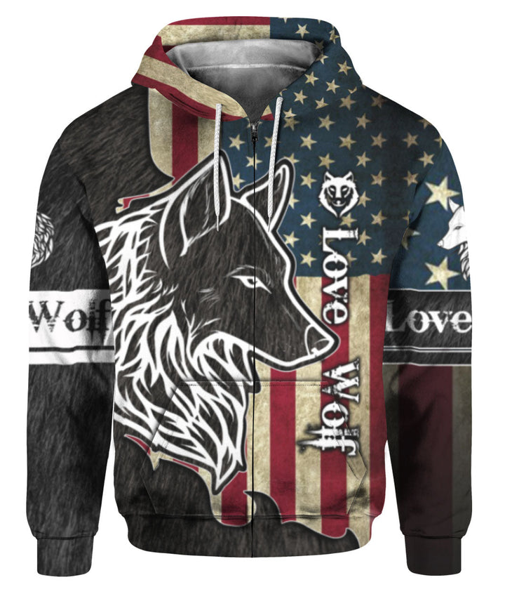 Wolf Black Flag 3D All Over Print | For Men & Women | Adult | HP895-BehighStyle