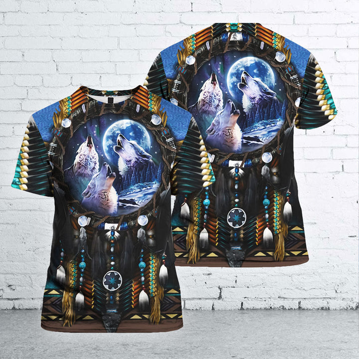 Wolf Blue Dreamcatcher 3D All Over Print | For Men & Women | Adult | HP642-BehighStyle