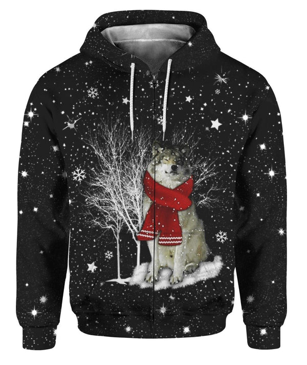 Wolf Christmas 3D All Over Print | Adult | HP2593