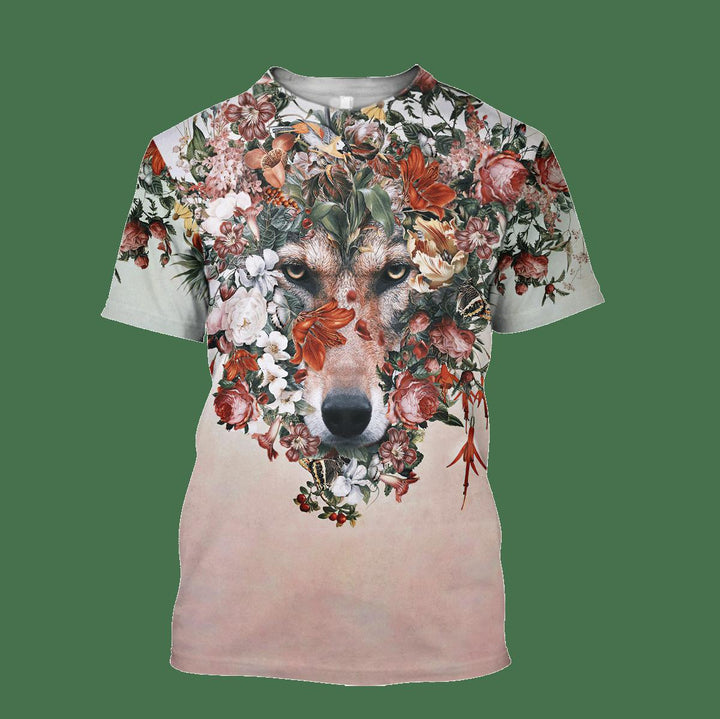 Wolf Floral 3D All Over Print | For Men & Women | Adult | HP1491-BehighStyle