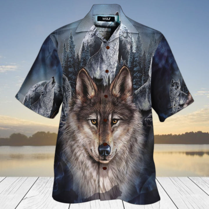 Wolf Moon Hawaiian Shirt | For Men & Women | HW1592-BehighStyle