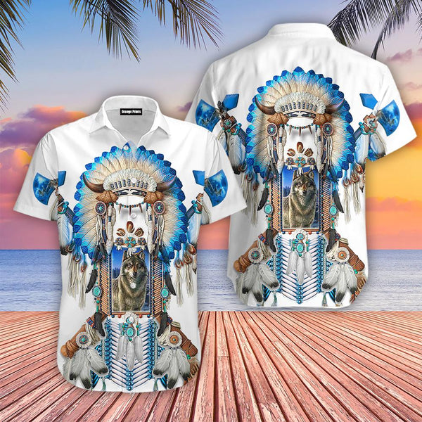 Wolf Native American Hawaiian Shirt | For Men & Women | HW2433-BehighStyle