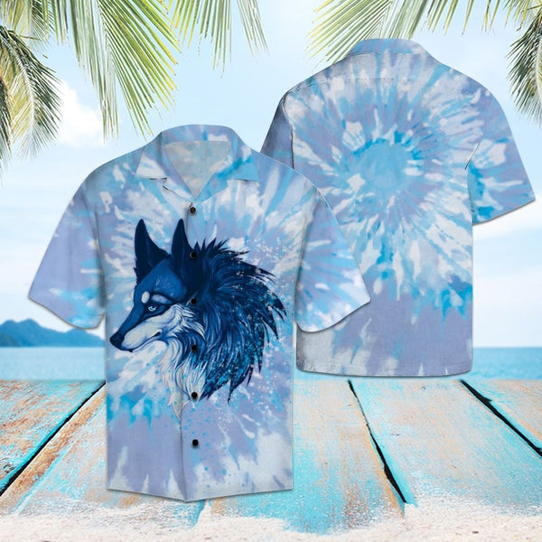 Wolf Tie Dye Hawaiian Shirt | For Men & Women | HW1506-BehighStyle