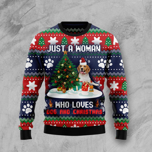 Womans Who Love Dog And Christmas Ugly Christmas Sweater | Adult | US1972