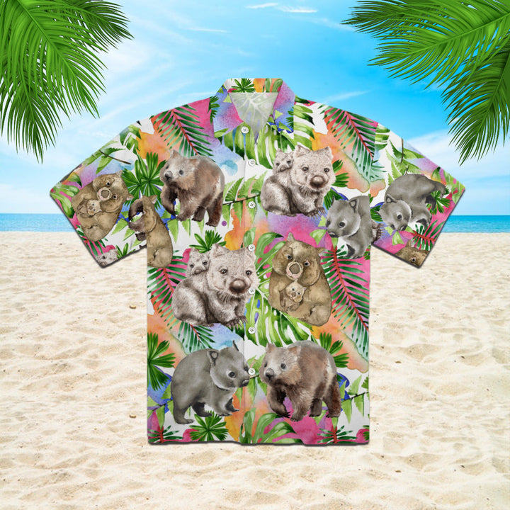 Wombat Watercolor Tropical Hawaiian Shirt | For Men & Women | HW1041-BehighStyle