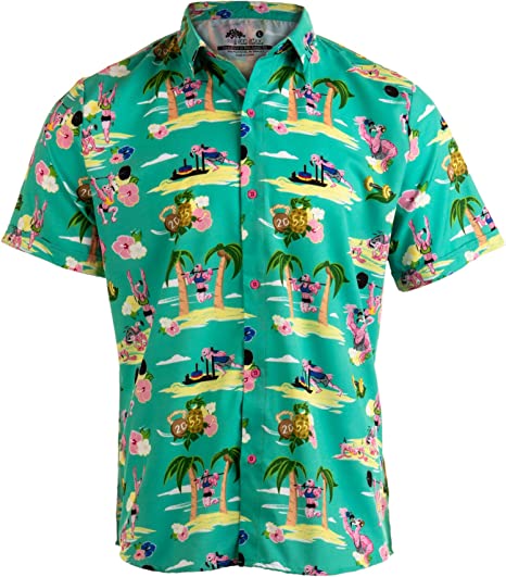 Workout Flamingos Funny Lifting Hawaiian Shirt | HW3139