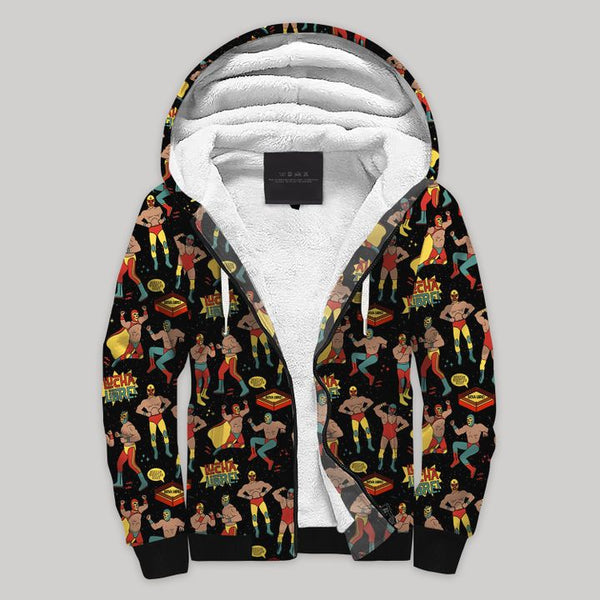 Wrestling Party Blanket Fleece Zip Hoodie All Over Print | FZ947