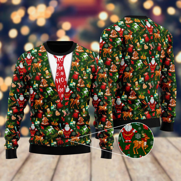 Xmas Hohoho Ugly Christmas Sweater | For Men & Women | Adult | US1388-BehighStyle