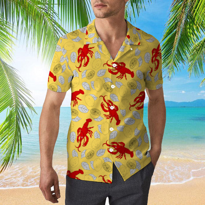 Yellow Crawfish Lemon Hawaiian Shirt | For Men & Women | HW426-BehighStyle