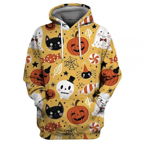 Yellow Pumpkin Halloween 3D All Over Print | For Men & Women | Adult | HP2059-BehighStyle